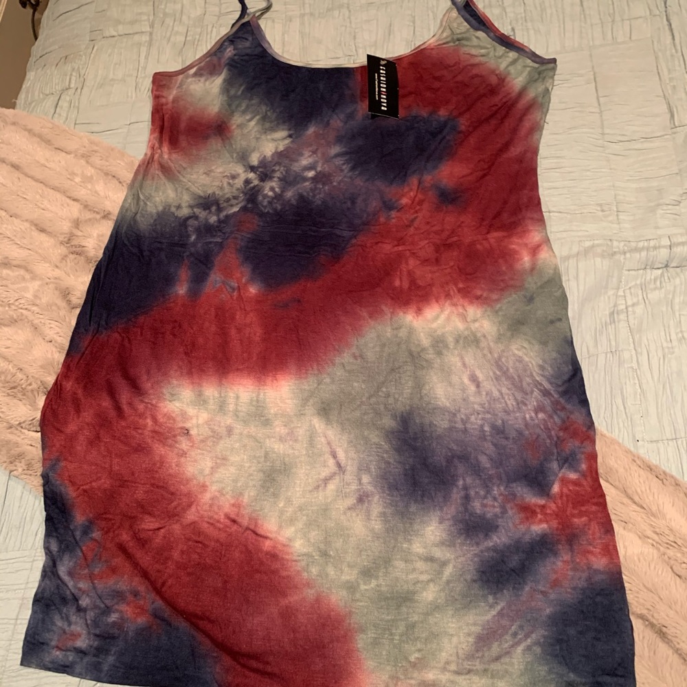 Fashion Nova Plus Size Tie Dye Cami Dress